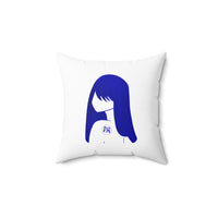 Blue Lucy Spun Polyester Square Pillow