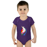 Lily the Unicorn Infant Baby Rib Bodysuit