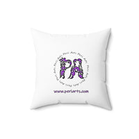 Purple Sun Spun Polyester Square Pillow