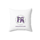 Purple Sun Spun Polyester Square Pillow