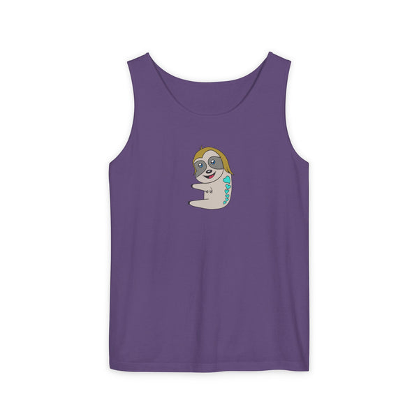 Sandy the Sloth Unisex Garment-Dyed Tank Top