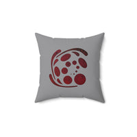 Spiral Red Spun Polyester Square Pillow