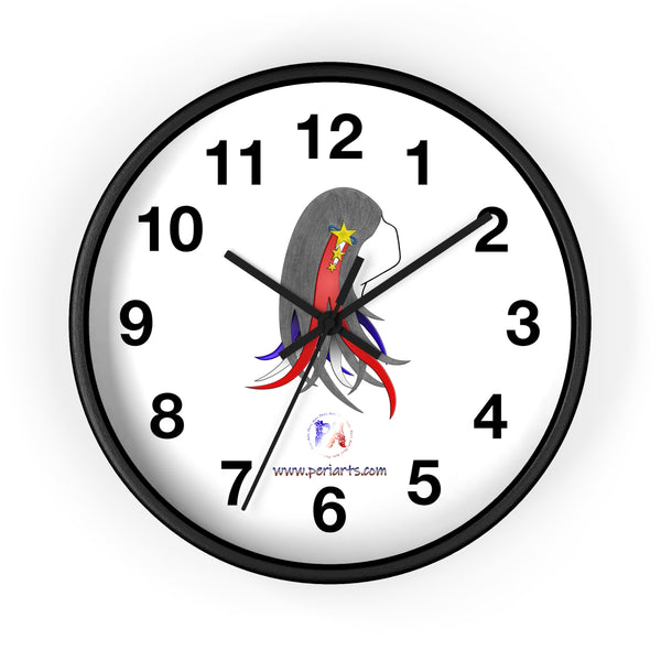 4th of July Lucy Wall Clock