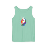 Lily the Unicorn Unisex Garment-Dyed Tank Top