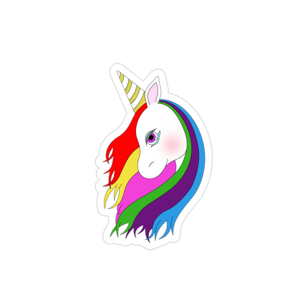 Lily the Unicorn Transparent Outdoor Stickers, Die-Cut, 1pcs