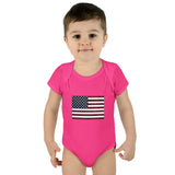 AMerican Flag Infant Baby Rib Bodysuit