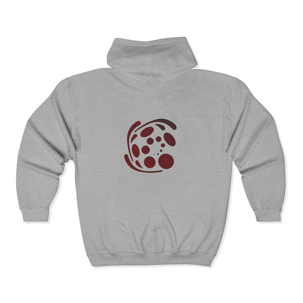 Spiral Red Unisex Heavy Blend™ Full Zip Hooded Sweatshirt