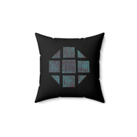 Teal Hex Spun Polyester Square Pillow