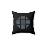 Teal Hex Spun Polyester Square Pillow