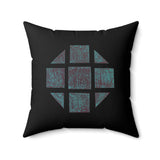 Teal Hex Spun Polyester Square Pillow