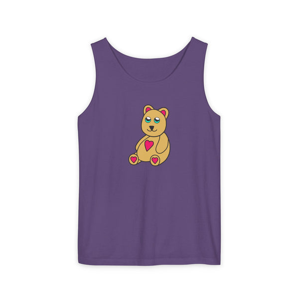 Peri Bear Unisex Garment-Dyed Tank Top