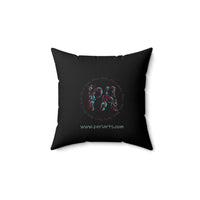 Teal Hex Spun Polyester Square Pillow