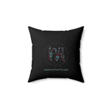 Teal Hex Spun Polyester Square Pillow