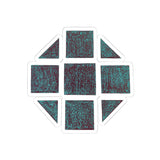 Teal Hex Kiss-Cut Stickers