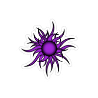 Purple Sun Transparent Outdoor Stickers, Die-Cut, 1pcs