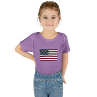 AMerican Flag Infant Baby Rib Bodysuit