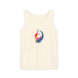 Lily the Unicorn Unisex Garment-Dyed Tank Top