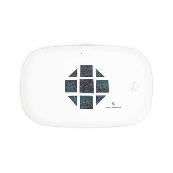 The Creative Art Series: Teal Hex UV Phone Sanitizer and Wireless Charging Pad