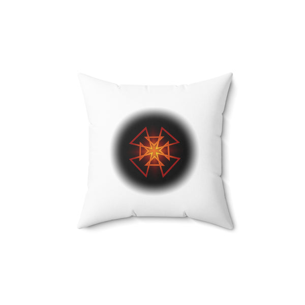 Orange Star Spun Polyester Square Pillow