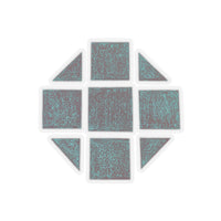 Teal Hex Kiss-Cut Stickers