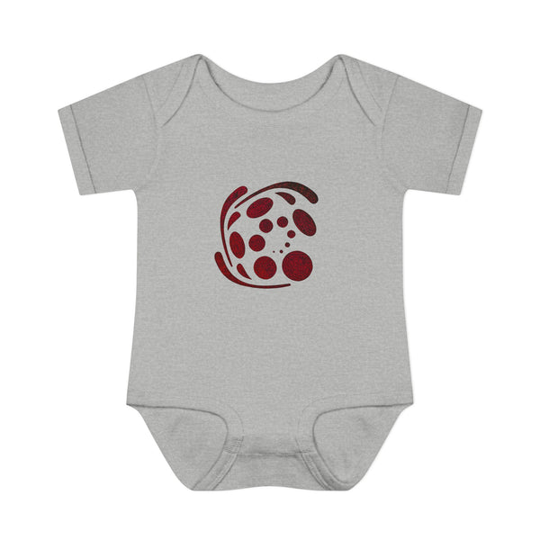 Spiral Red Infant Baby Rib Bodysuit