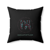 Teal Hex Spun Polyester Square Pillow