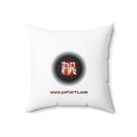 Orange Star Spun Polyester Square Pillow