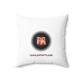 Orange Star Spun Polyester Square Pillow