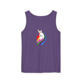 Lily the Unicorn Unisex Garment-Dyed Tank Top