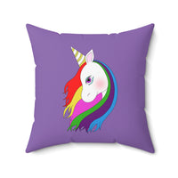 Lily the Unicorn Spun Polyester Square Pillow