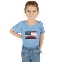 AMerican Flag Infant Baby Rib Bodysuit
