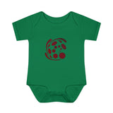 Spiral Red Infant Baby Rib Bodysuit