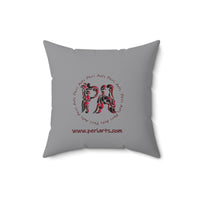 Spiral Red Spun Polyester Square Pillow