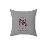 Spiral Red Spun Polyester Square Pillow
