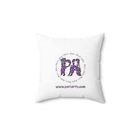 Purple Sun Spun Polyester Square Pillow