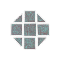 Teal Hex Kiss-Cut Stickers