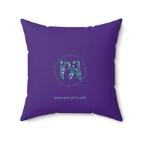 Peri Bear Spun Polyester Square Pillow