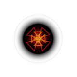 Orange Star Transparent Outdoor Stickers, Die-Cut, 1pcs