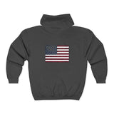 American Flag Unisex Heavy Blend™ Full Zip Hooded Sweatshirt