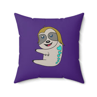 Sandy the Sloth Spun Polyester Square Pillow