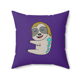 Sandy the Sloth Spun Polyester Square Pillow