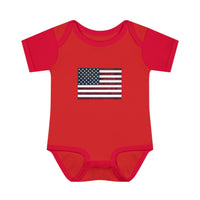 AMerican Flag Infant Baby Rib Bodysuit