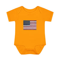 AMerican Flag Infant Baby Rib Bodysuit