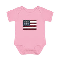 AMerican Flag Infant Baby Rib Bodysuit