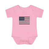 AMerican Flag Infant Baby Rib Bodysuit