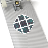 Teal Hex Kiss-Cut Stickers