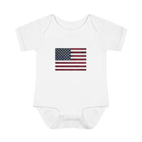 AMerican Flag Infant Baby Rib Bodysuit