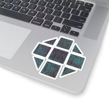 Teal Hex Kiss-Cut Stickers