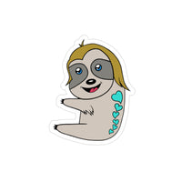Sandy the Sloth Transparent Outdoor Stickers, Die-Cut, 1pcs