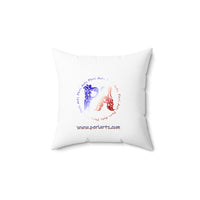 4th of July Lucy Spun Polyester Square Pillow